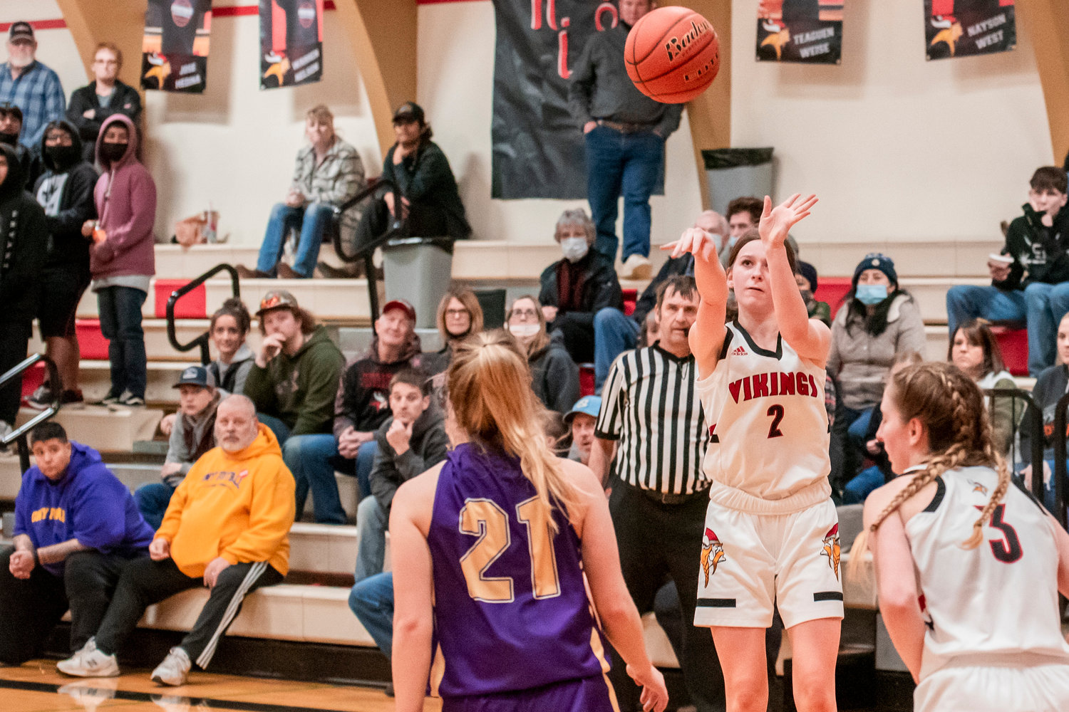Mossyrock’s Abbie Lovan (2) looks to score during a game against Onalaska Wednesday night.