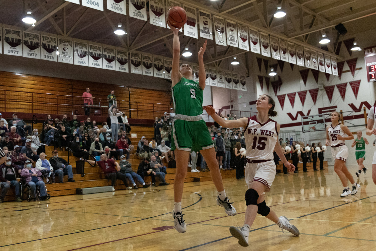 Tumwater's Natalie Sumrok rises for a layup against W.F. West Dec. 17.