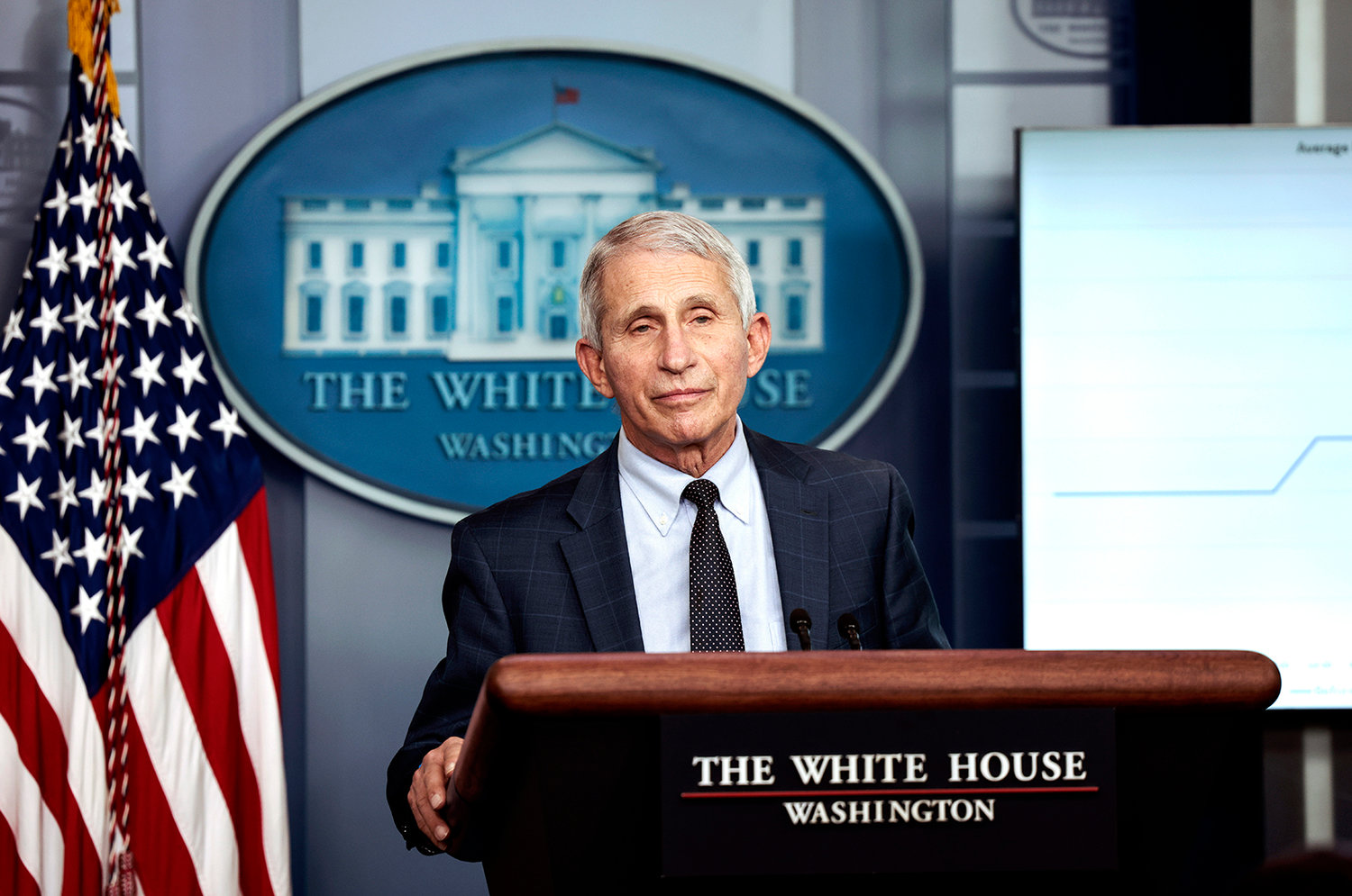 Dr. Anthony Fauci, Director of the National Institute of Allergy and Infectious Diseases and an adviser to President Joe Biden, delivers an update on the omicron COVID-19 variant during a press briefing at the White House on Dec. 1, 2021, in Washington, D.C. (Anna Moneymaker/Getty Images/TNS)