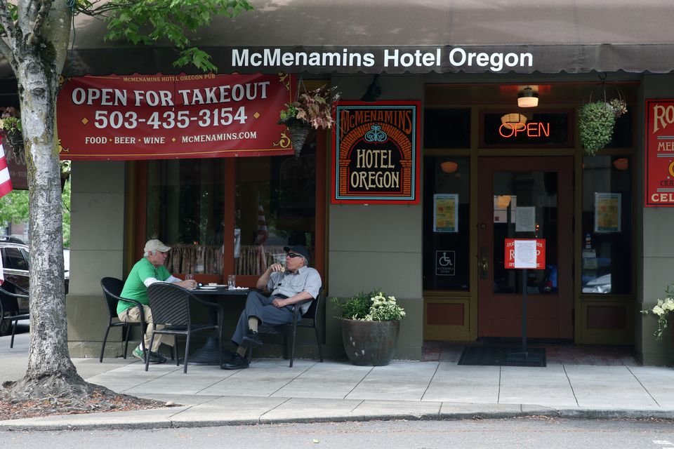 McMenamins Hotel Oregon in McMinnville, Oregon, reopened on Friday, May 15, 2020. Kate Brown allowed retail stores across Oregon to open as part of Phase 1 of her coronavirus plan.