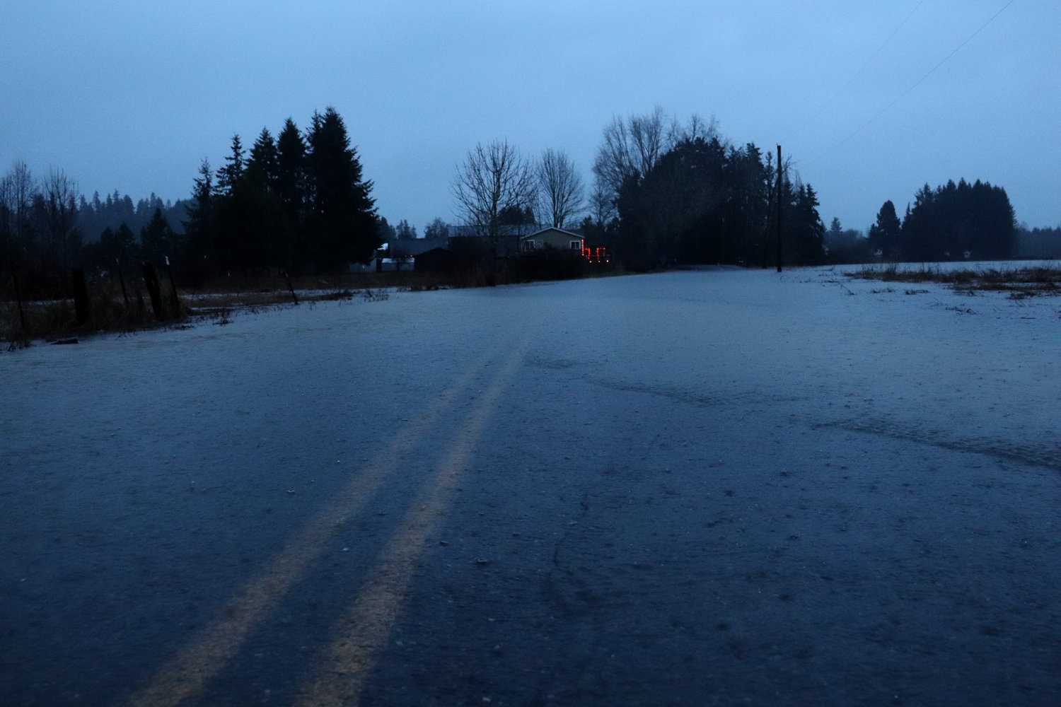 Joppish Road near Galvin is pictured flooded in this photo captured last Thursday night.