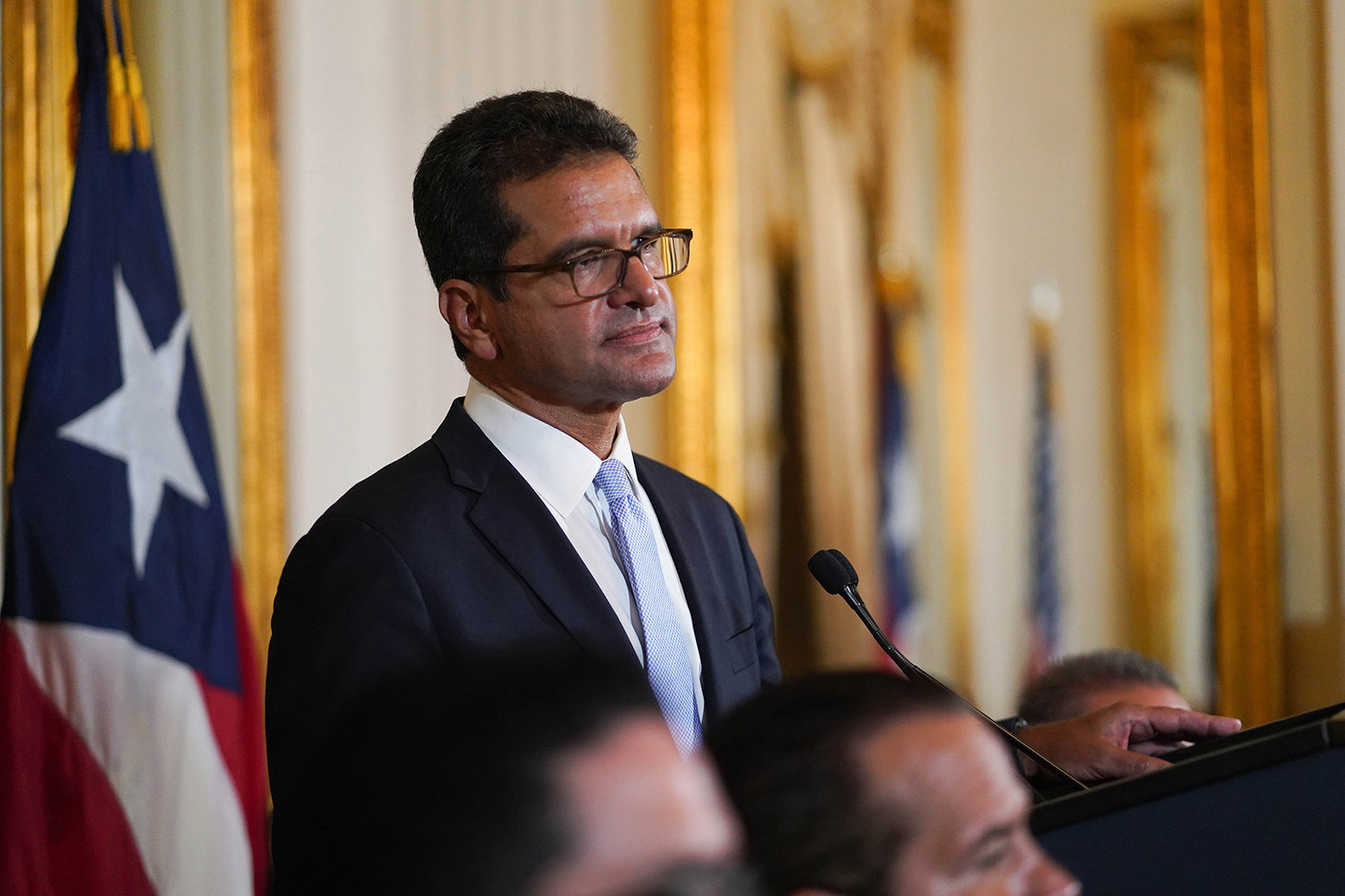 Puerto Rico Gov. Pedro Pierluisi answers questions during a news conference in 2019 in San Juan, Puerto Rico. (Angel Valentin/Getty Images/TNS)
