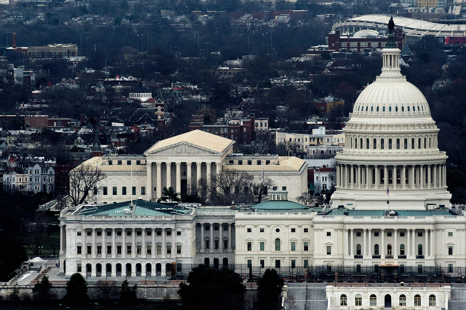 The U.S. Capitol and U.S. Supreme Court in Washington, DC, on Jan. 18, 2022. (Stefani Reynolds/AFP via Getty Images/TNS)