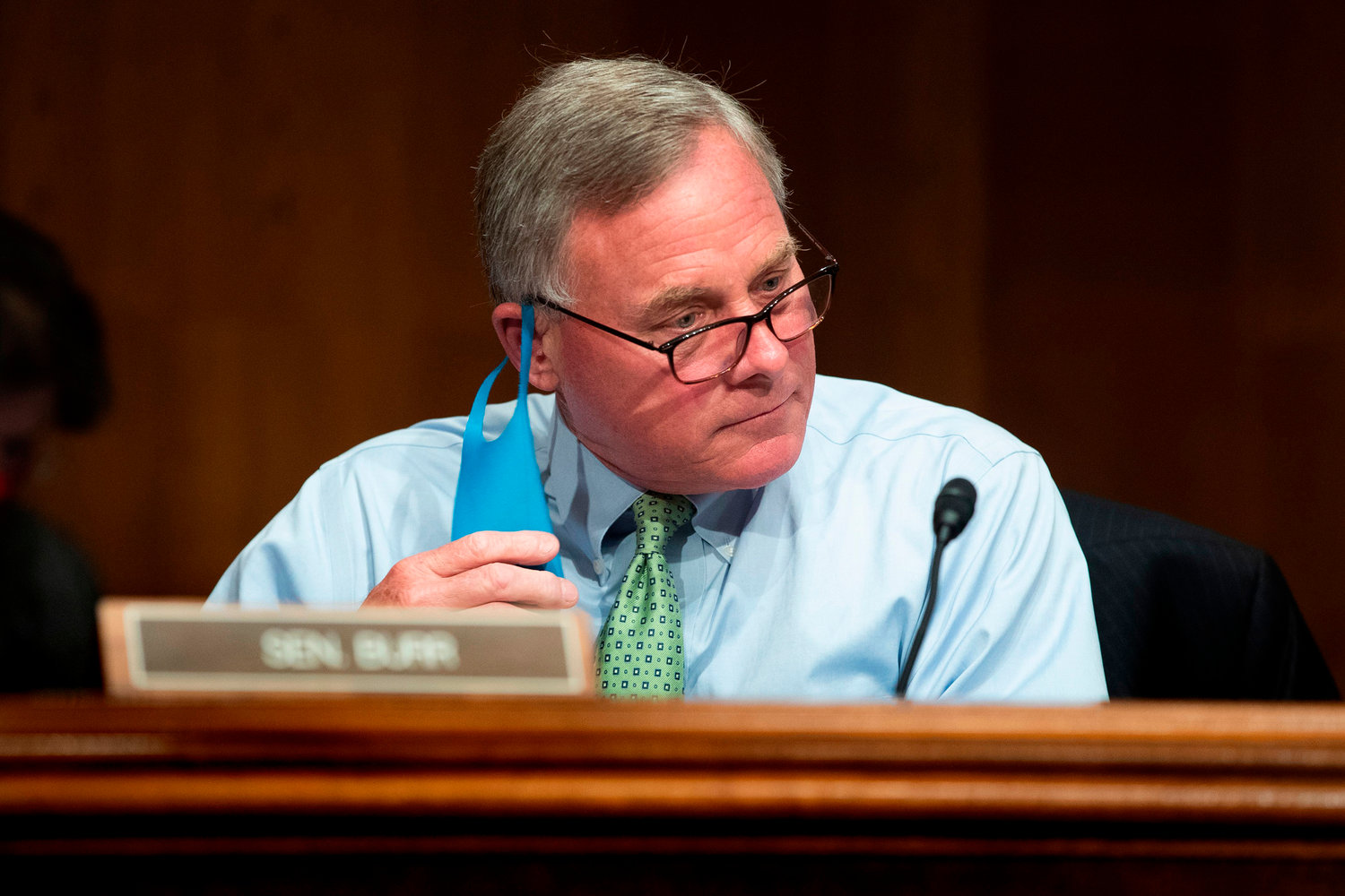 Sen. Richard Burr (R-NC) during the U.S. Senate Health, Education, Labor, and Pensions Committee hearing to examine the COVID-19 pandemic, on Capitol Hill in Washington, D.C., on June 23, 2020. (Micheael Reynolds/POOL/AFP/Getty Images/TNS)