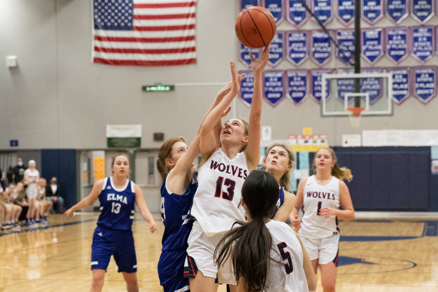 Black Hills guard Claire Johnson goes up for a rebound against Jan. 24.