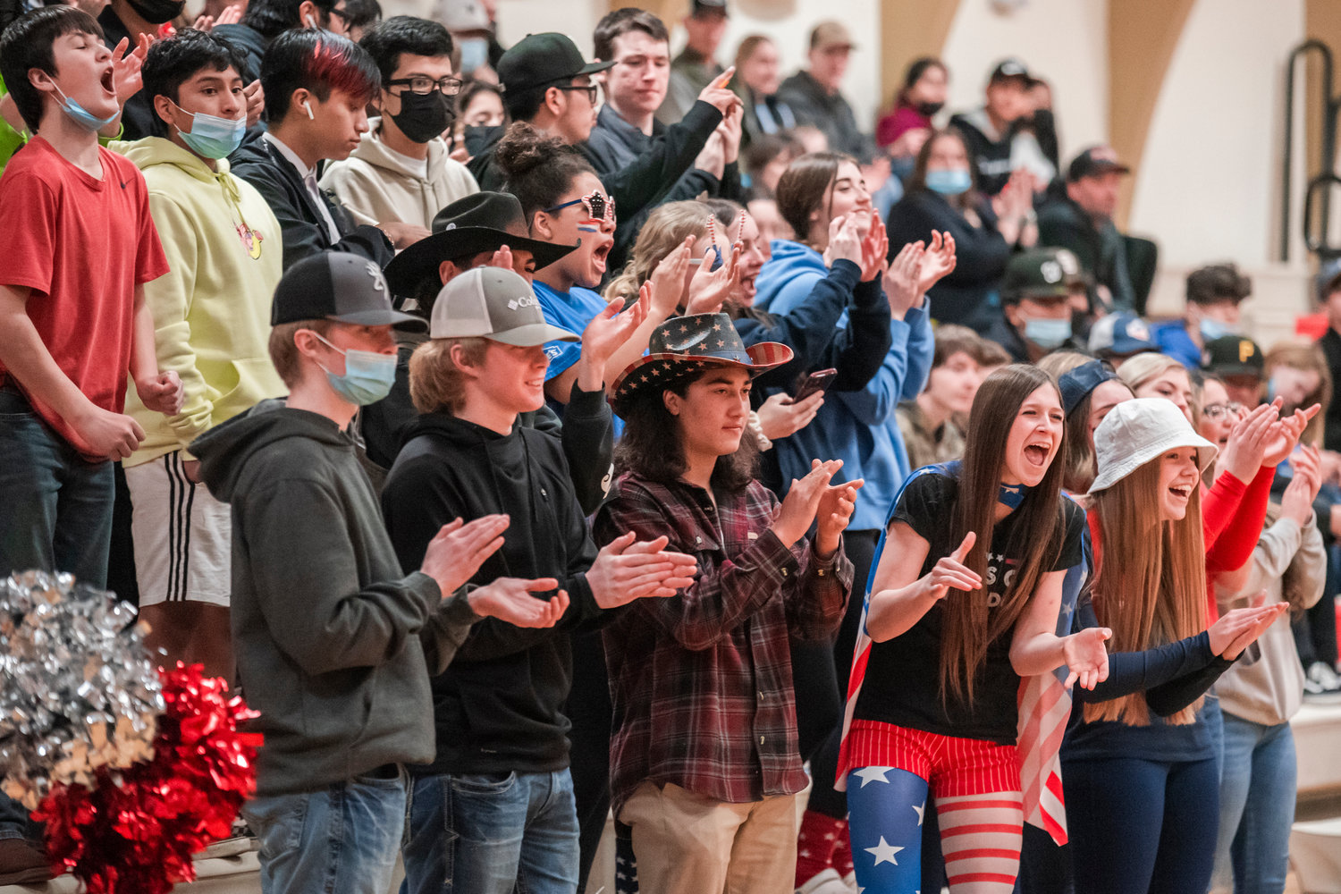 Viking fans cheer during a game Monday night at home.