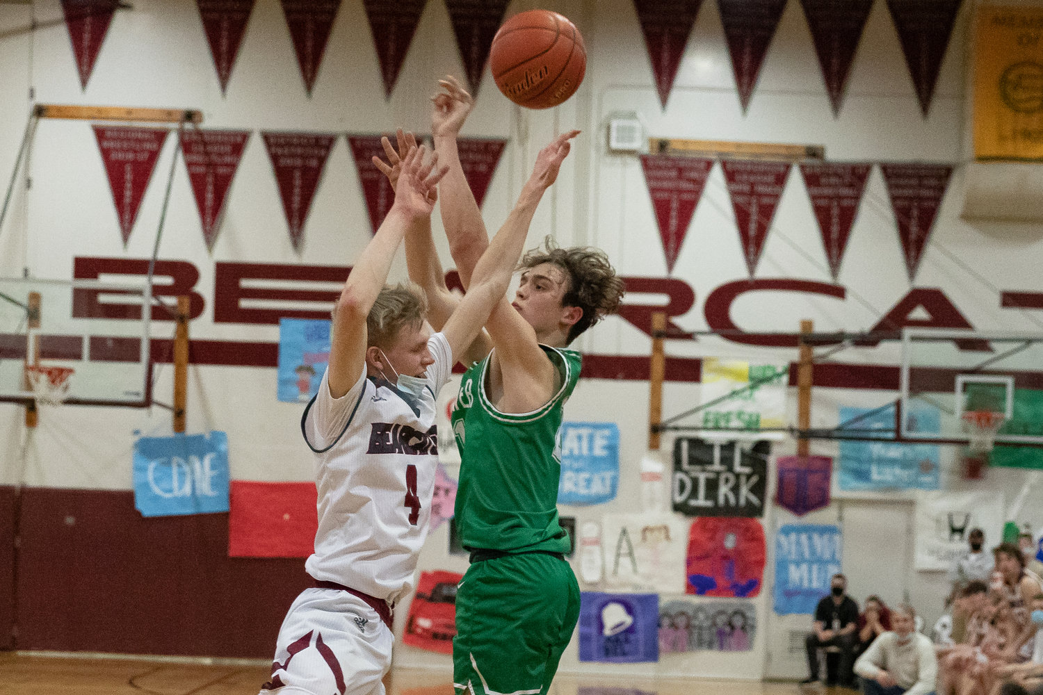 Tumwater guard Connor Hopkins is fouled on a 3-point attempt against W.F. West Jan. 25.