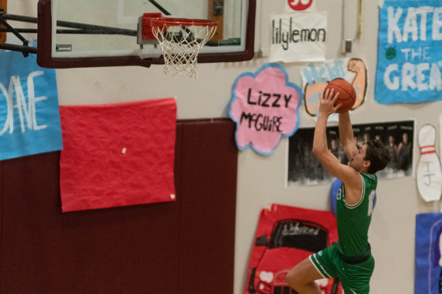 Tumwater Guard Andrew Collins goes up for dunk against W.F. West Jan. 25 Jan. 25