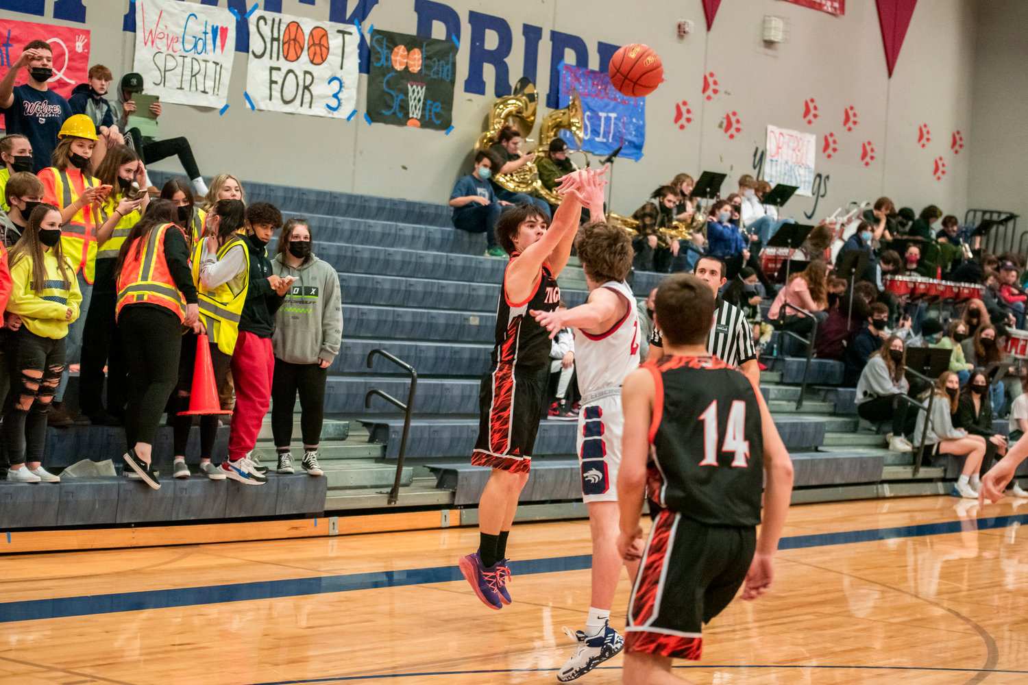 Centralia’s Brandon Yeung (10) looks to shoot during a game at Black Hills High School Tuesday night.