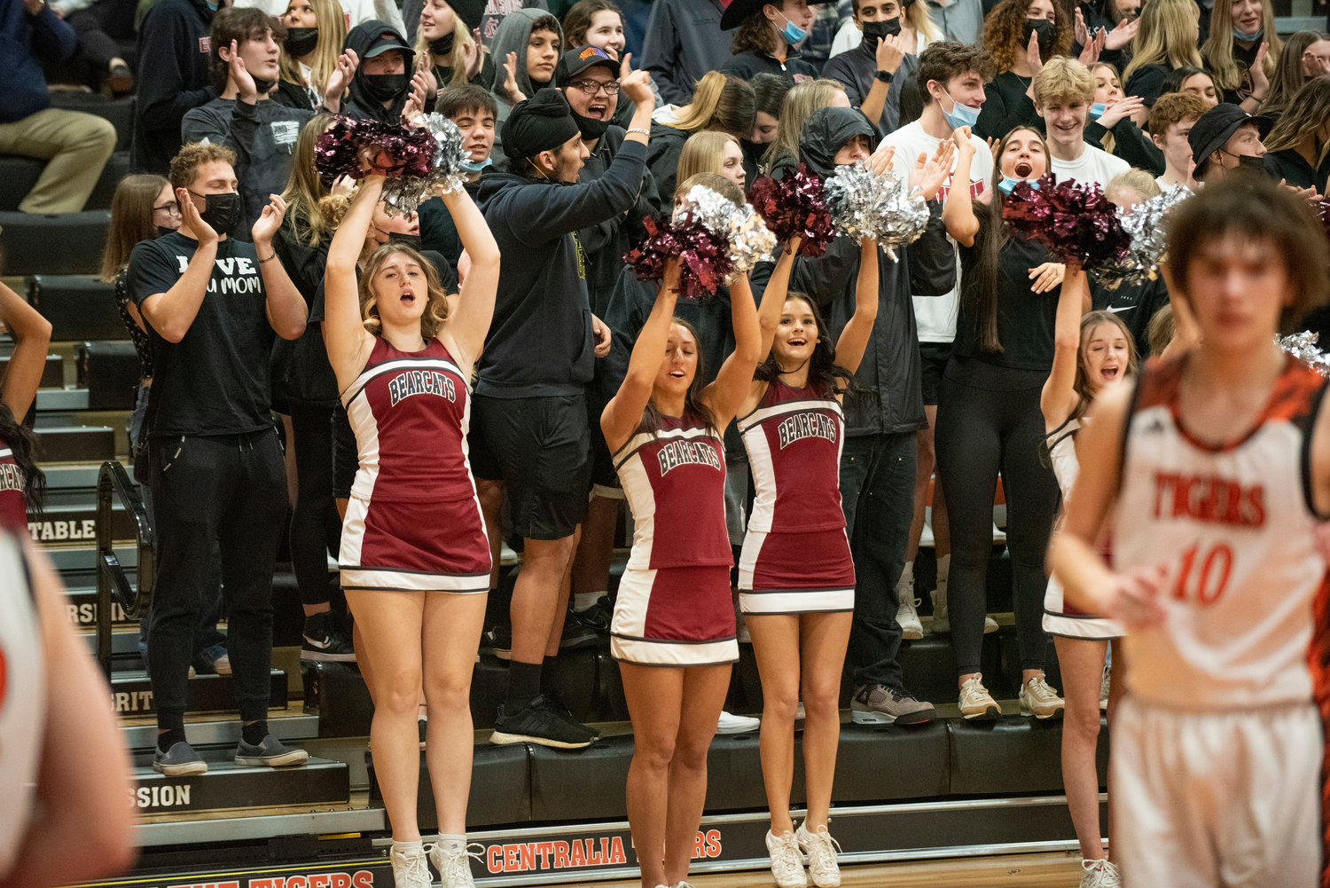 W.F. West's cheerleaders and student section cheer during the Swamp Cup on Feb. 2.