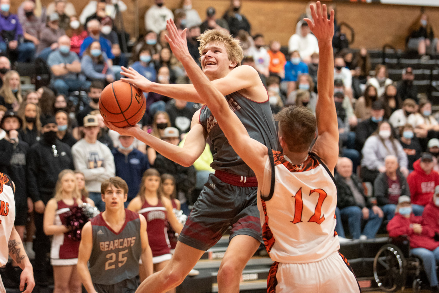 W.F. West senior Dirk Plakinger drives to the bucket during the second round of the Swamp Cup on Wednesday in Centralia.