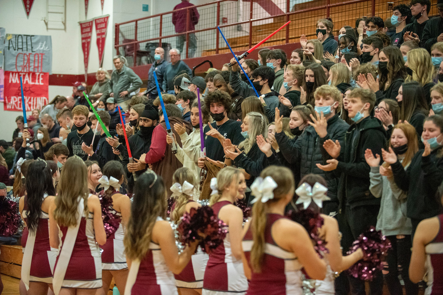 W.F. West's student section during halftime of the Bearcat boys basketball team's senior night on Feb. 4.