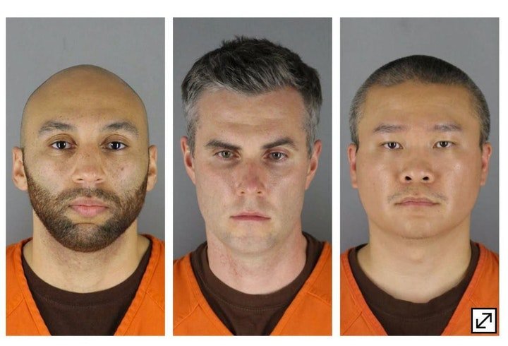 From left, former Minneapolis police officers J. Alexander Kueng, Thomas Lane and Tou Thao. (Hennepin County Sheriff's Office/TNS)