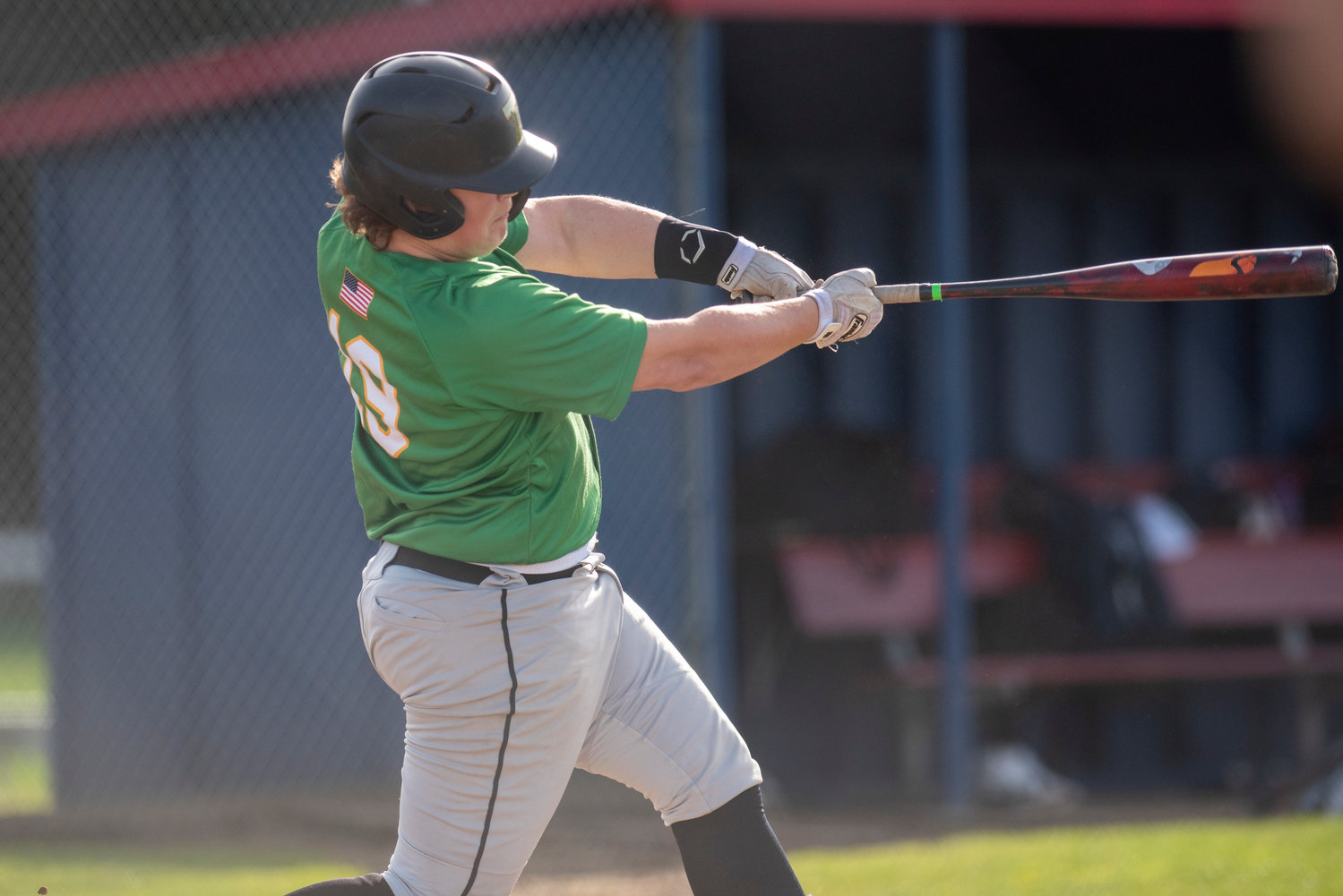 Tumwater's Landon Roy (19) swings at a Black Hills pitch during a road game on March 24.