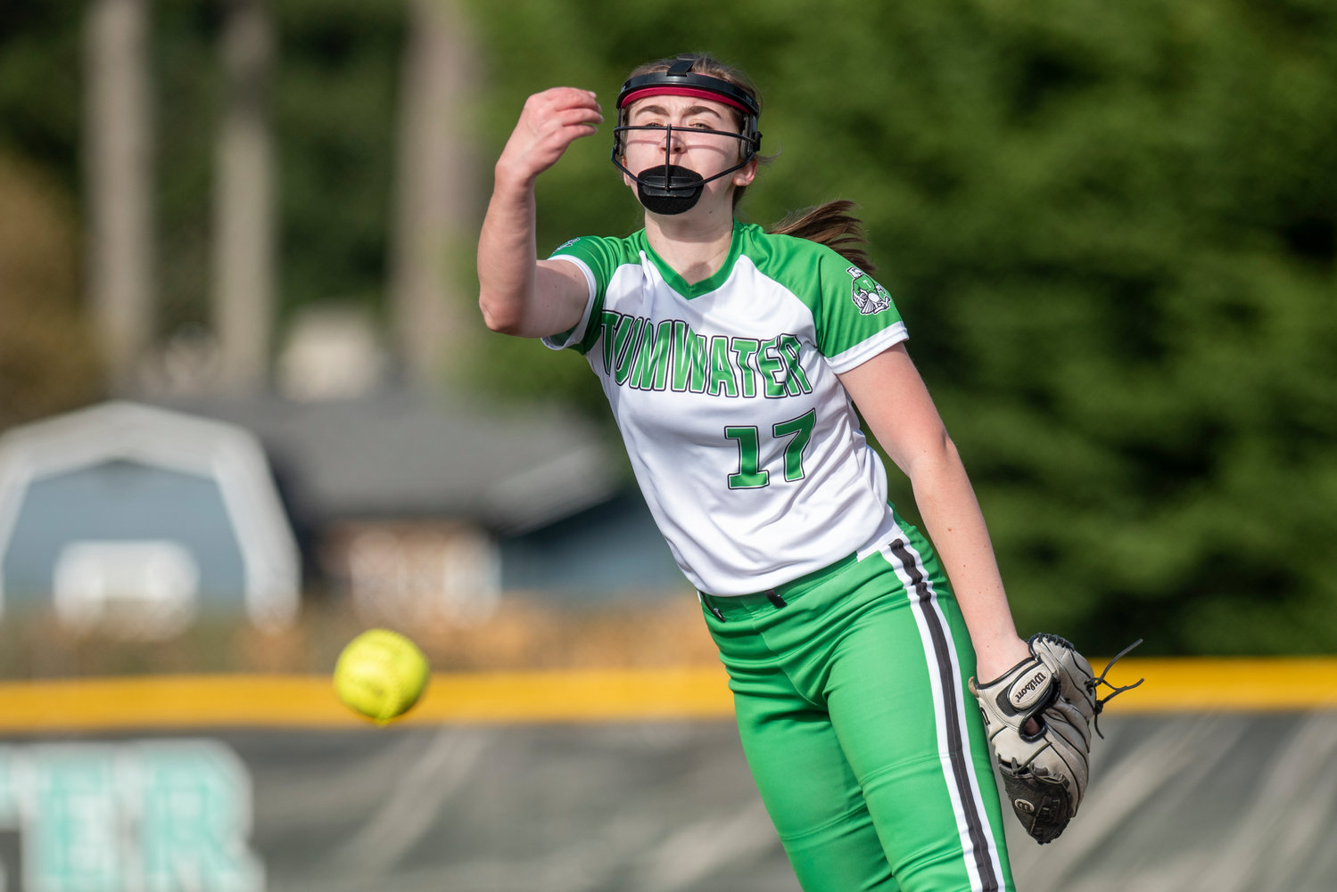Tumwater's Haley Stewart delivers a pitch to Black Hills during a home game on March 25.