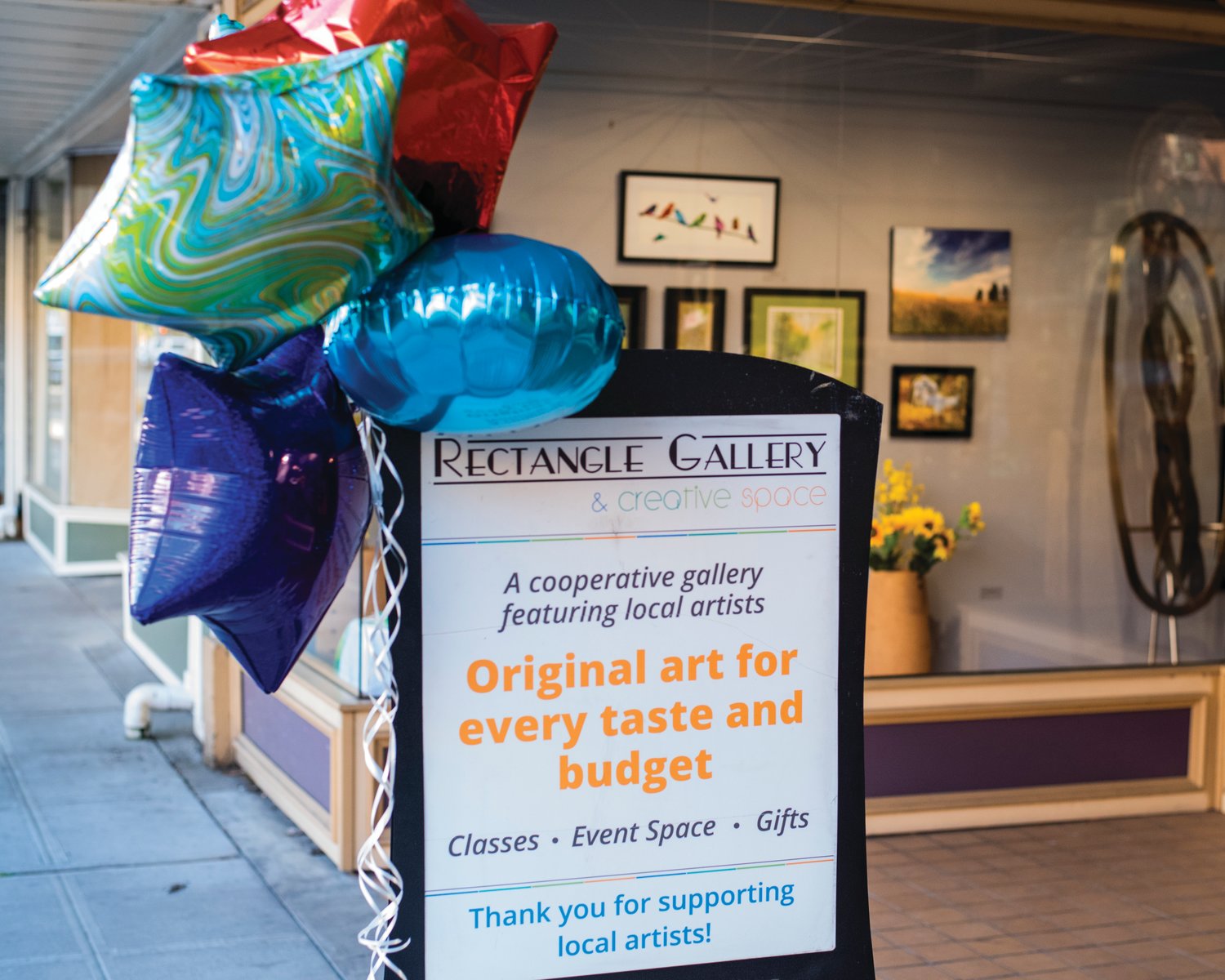 The Rectangle Gallery & Creative Space is located at 209 North Tower Avenue in Centralia.