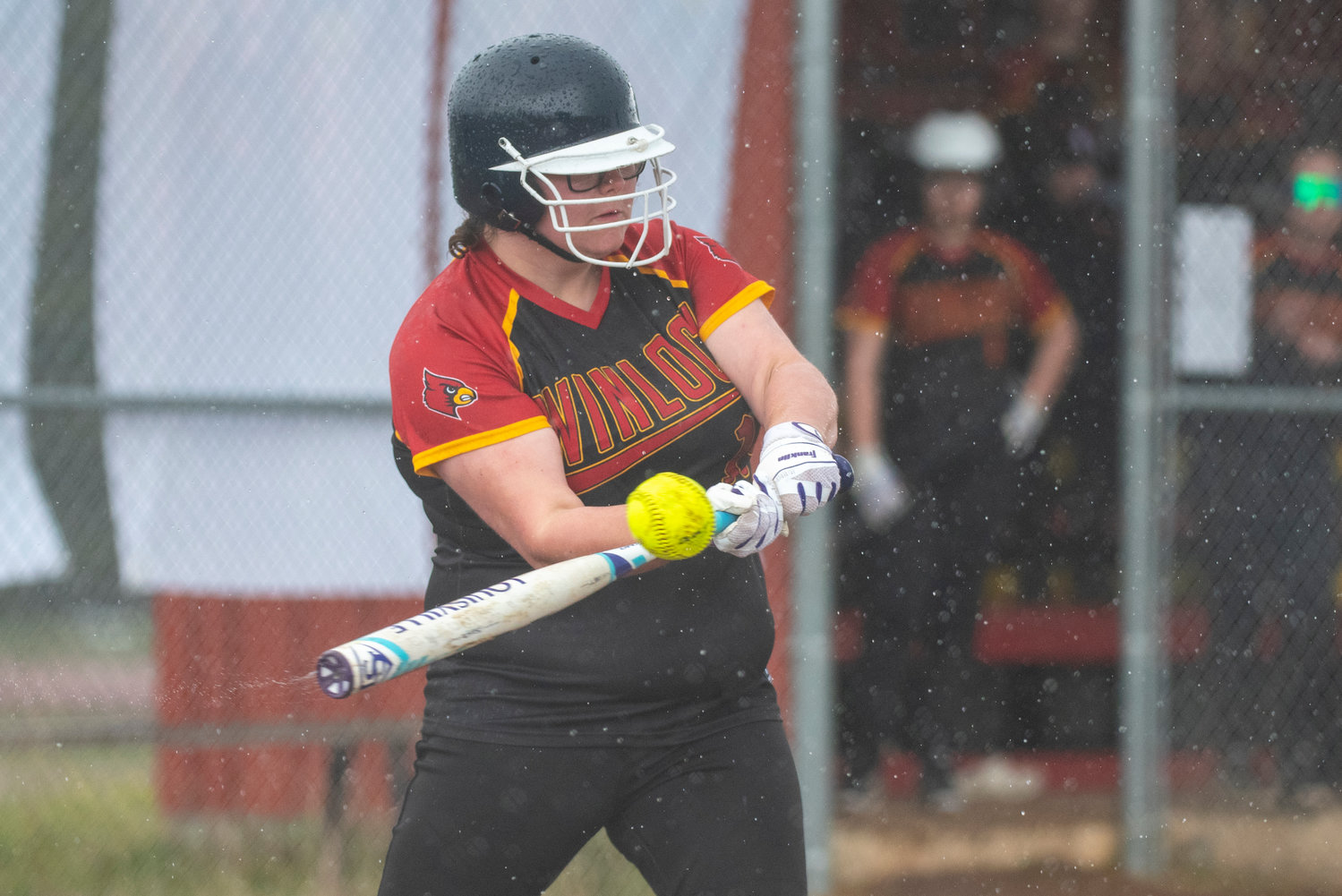 Winlock's Natasha Patton lines up an Onalaska pitch during a Central 2B League contest at home on Thursday, April 21.