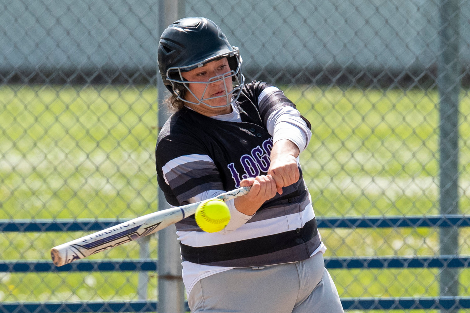 Onalaska's Alex Cleveland-Barrera lines up an Adna pitch during a road game on May 4. Cleveland-Barrera was named a Chronicle All-Area selection after a strong 2022 season.