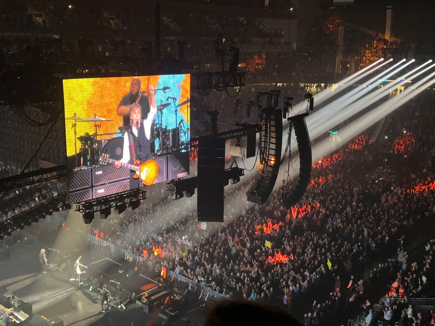Paul McCartney performs at Climate Pledge Arena on May 2, 2022. The second stop on his “Got Back” tour ran nearly three hours, with songs from the Beatles, Wings and McCartney’s solo career.