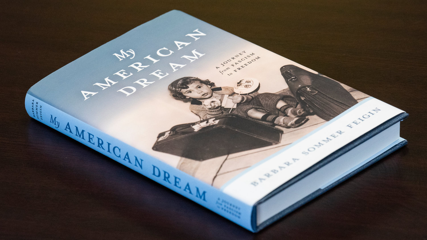 Barbara Sommer Feigin’s book “My American Dream” sits on display in Chehalis.