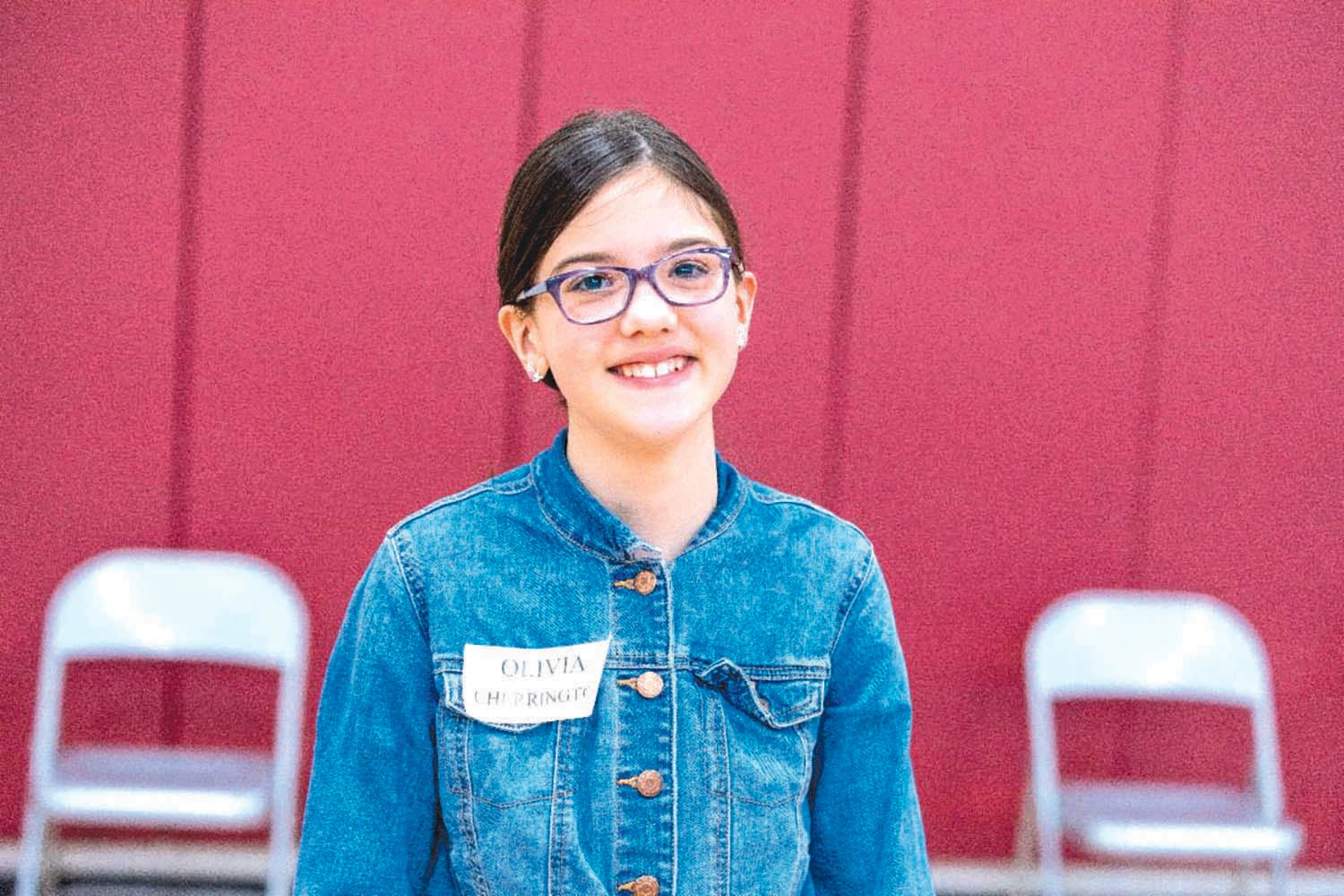 Fifth grade student Olivia Cherrington placed first in Orin Smith Elementary’s spelling bee on April 29.