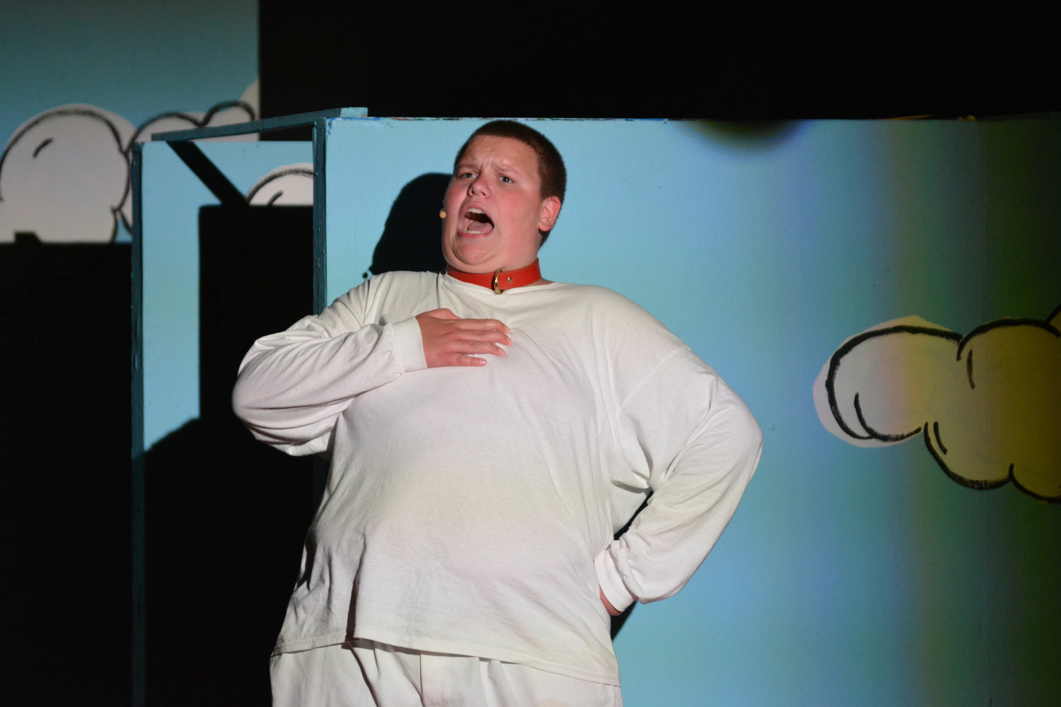 “Snoopy” made the most of his solo performance in the midst of the Tenino Young at Young’s play, “You’re a Good Man, Charlie Brown.”