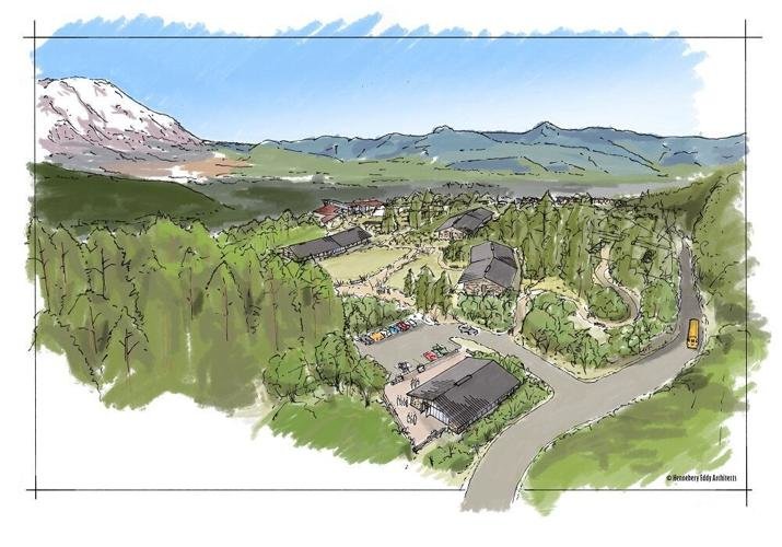 This “vision drawing” for the Mount St. Helens Lodge and Education Center was provided by the U.S. Forest Service.