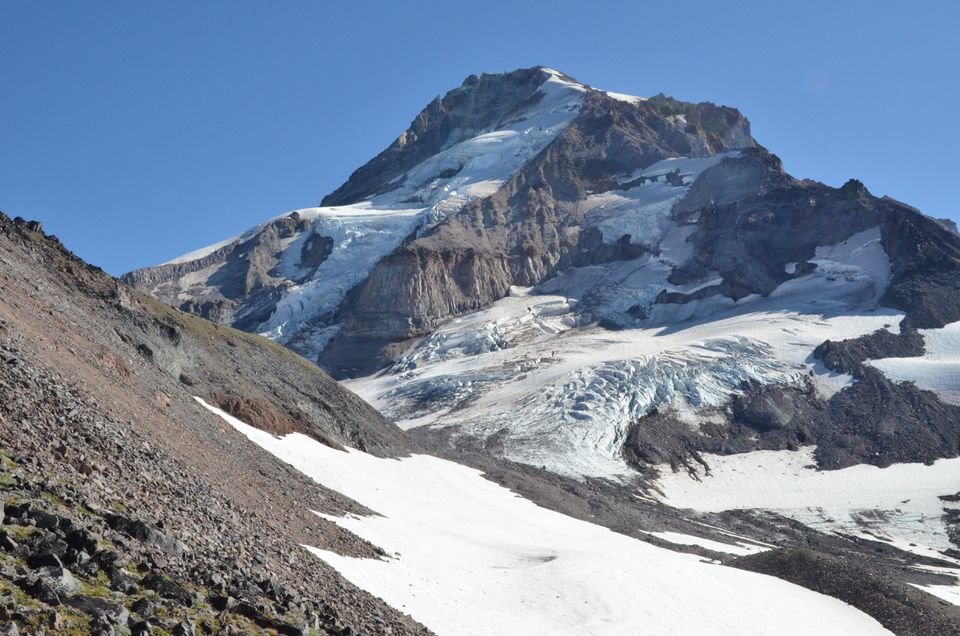 The north side of Mount Hood, with a hike up Vista Ridge and Barrett Spur to see views of the Coe and Ladd glaciers.