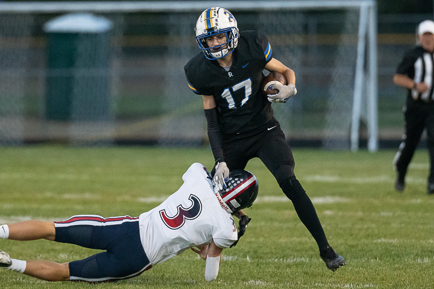 Rochester's Ethan Rodriguez eludes a tackler on a kickoff against Black Hills Sept. 16.