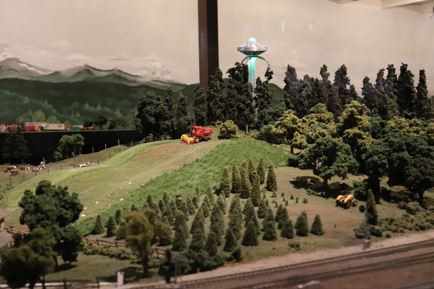 UFOs descended upon the Lewis County Historical Museum’s model train exhibit during the Chehalis Flying Saucer Party on Saturday.