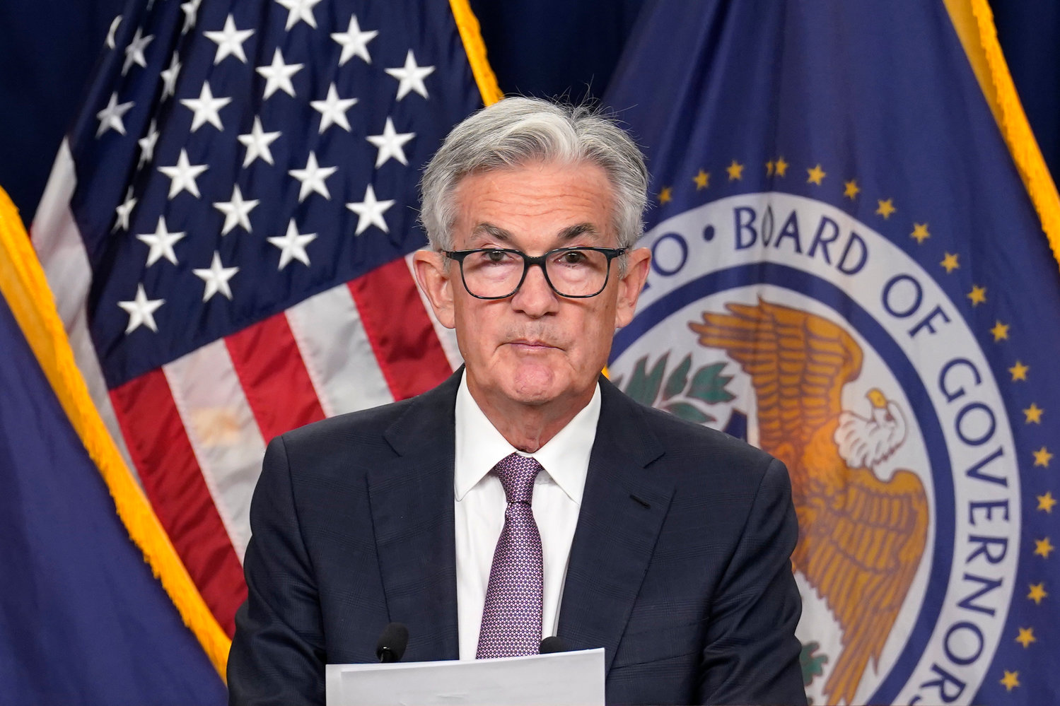 Federal Reserve Chairman Jerome Powell speaks at a press conference following the conclusion of the Federal Open Market Committee meeting and a 0.75 percent increase in the federal funds rate in Washington, D.C., on Wednesday, Sept. 21, 2022. (Yuri Gripas/Abaca Press/TNS)