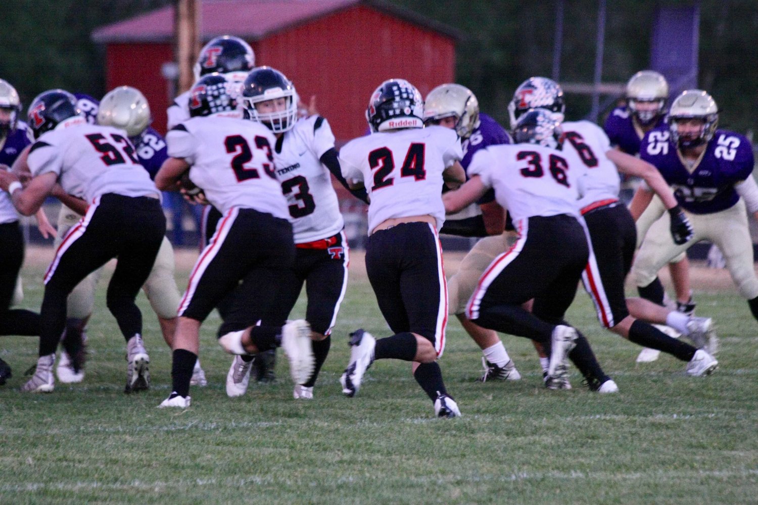 The Tenino offense operates during its 40-6 win at Onalaska on Sept. 23.