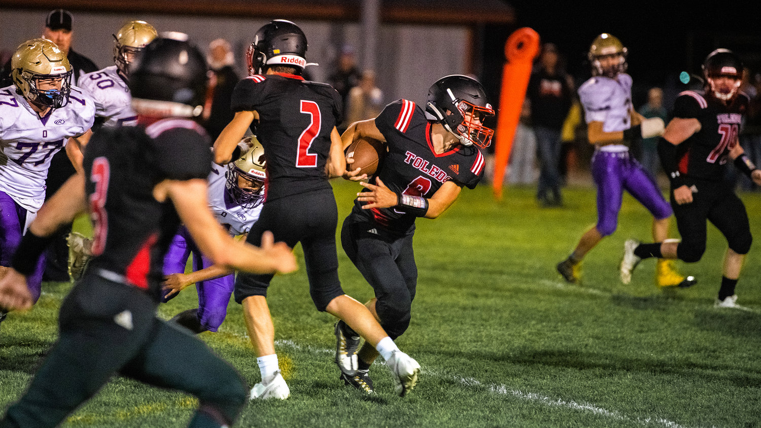 Riverhawks drive during a game against Onalaska Friday night.