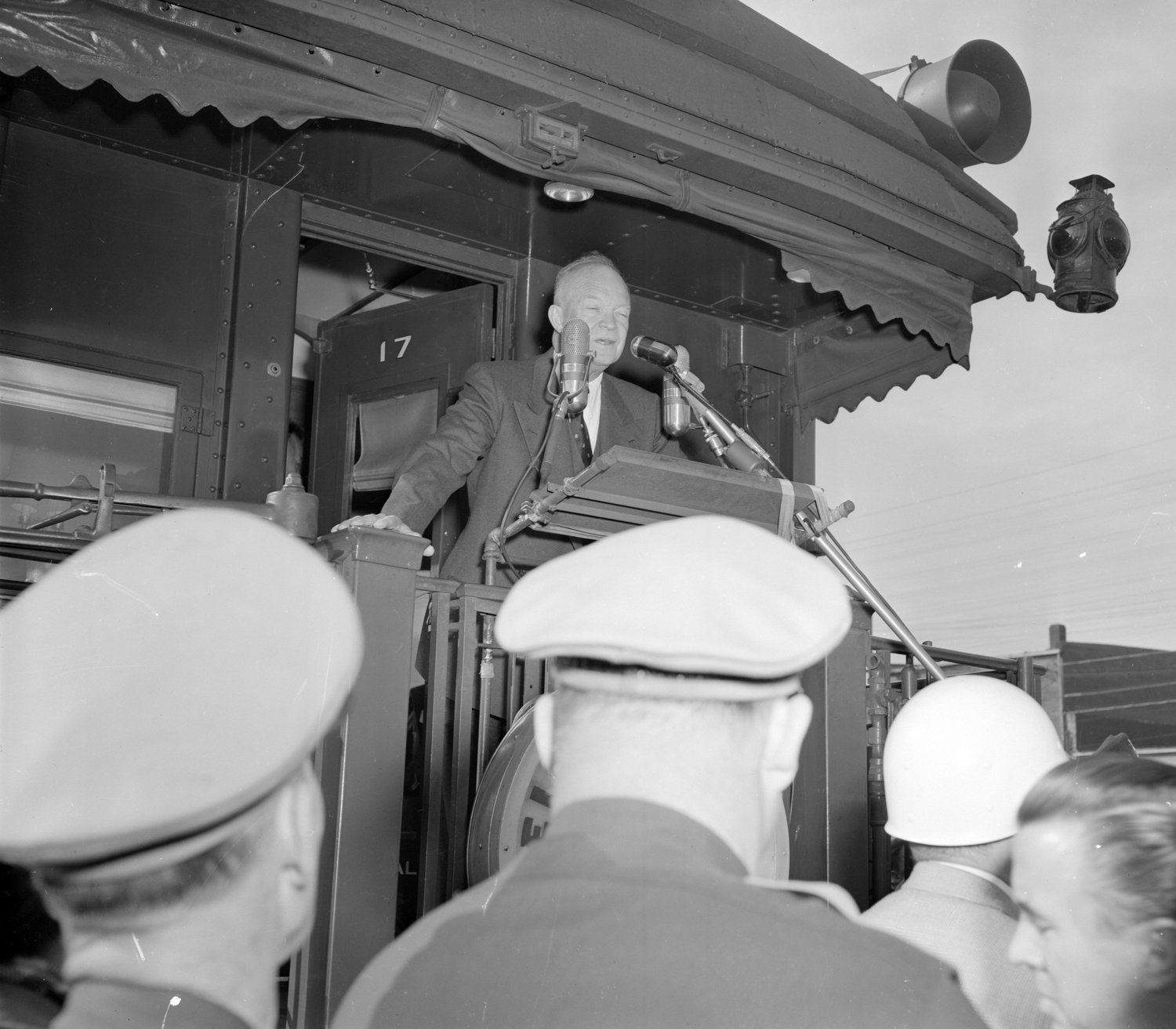 Dwight Eisenhower visits Centralia as his train stops for water on Oct. 7  1952 in this photo from The Chronicle’s archives.