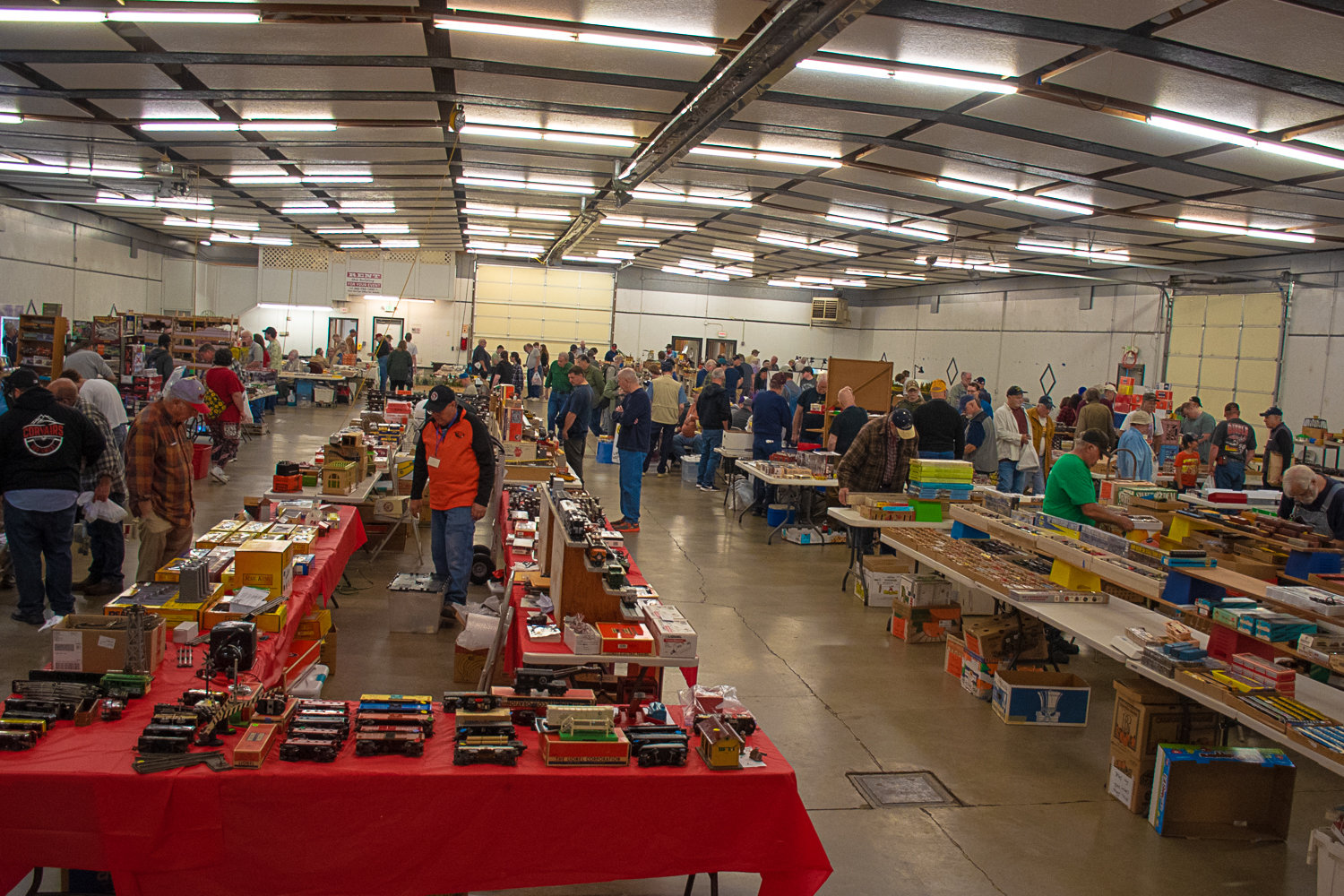 Hundreds of people filed through on Saturday morning at the Lewis County Model Railroad Club Swap Meet to buy and sell model trains and accessories.