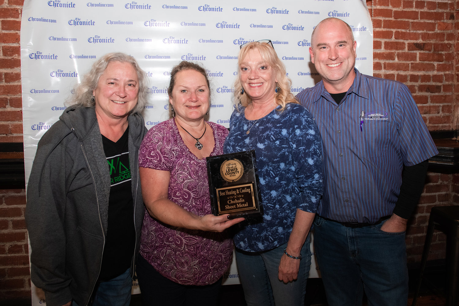 Chehalis Sheet Metal won “Best Heating and Cooling” during the 2022 Best of Lewis County event hosted by The Chronicle at The Juice Box Thursday evening in Centralia.