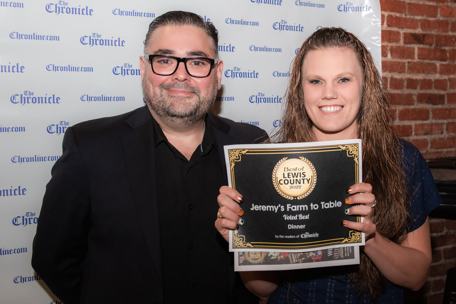 Jeremy’s Farm to Table won “Best Dinner” during the 2022 Best of Lewis County event hosted by The Chronicle at The Juice Box Thursday evening in Centralia.