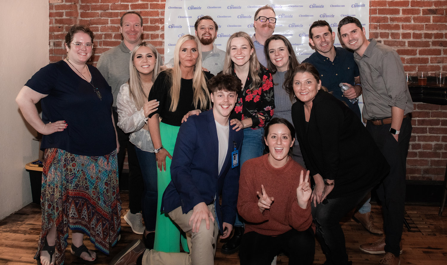 CT Publishing staff smile for a photo during the 2022 Best of Lewis County event hosted by The Chronicle at The Juice Box Thursday evening in Centralia.