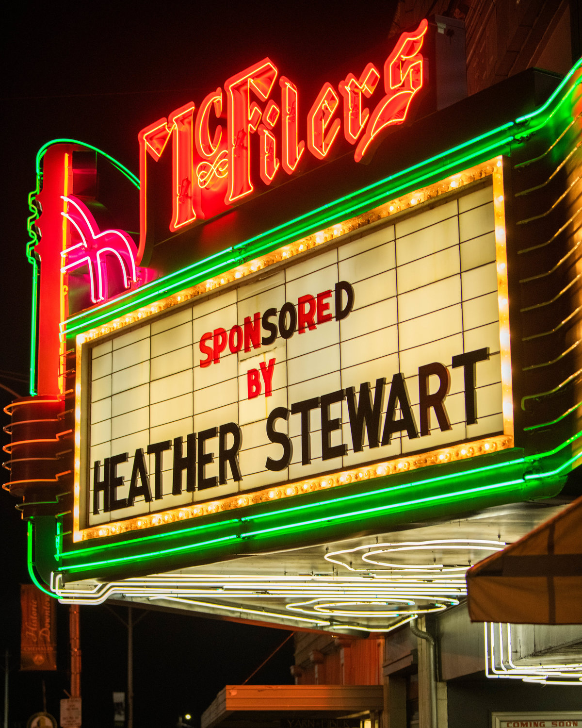 The sold out comedy show was sponsored by Heather Stewart Friday night at the McFiler’s Chehalis Theater.