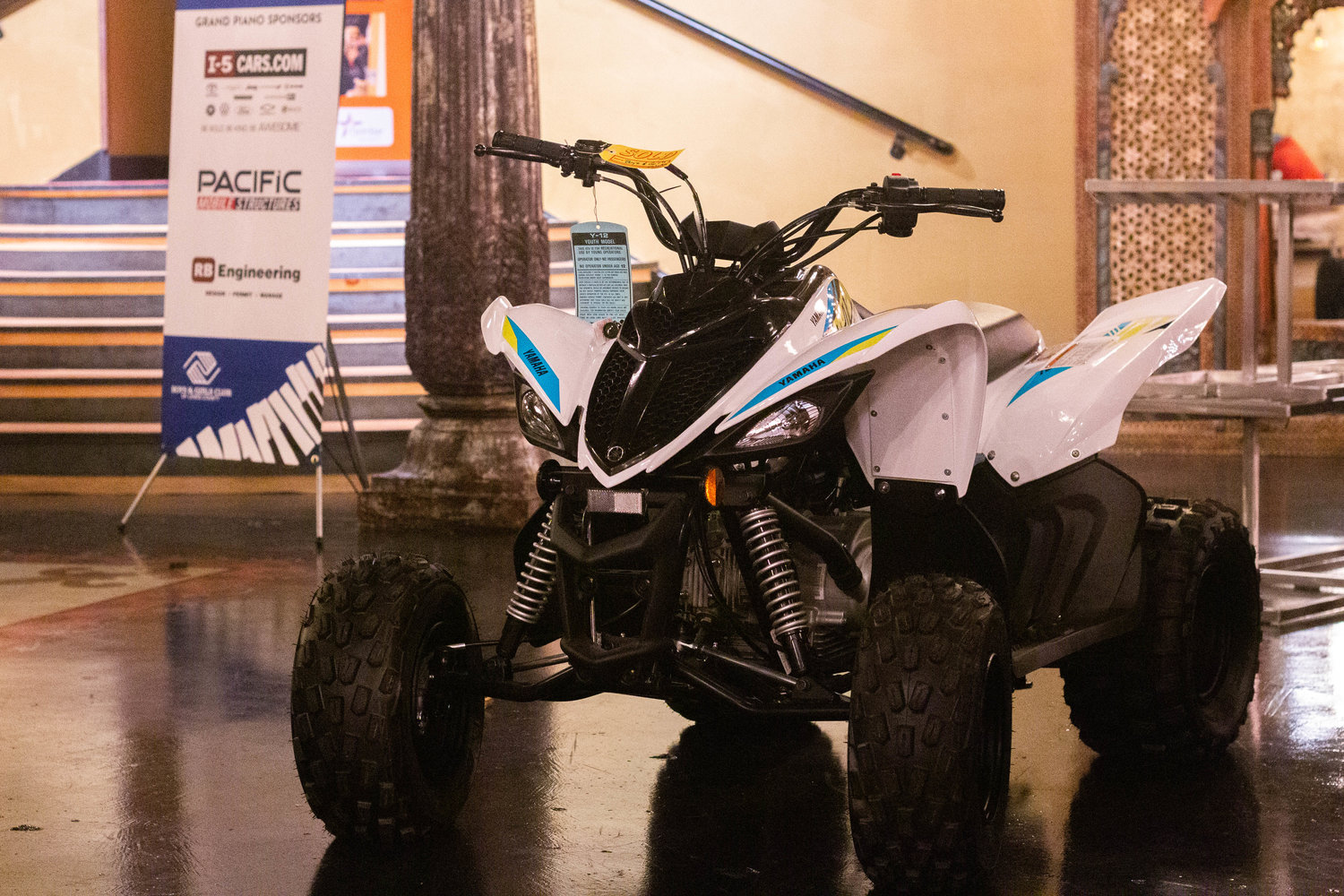A Yamaha quad was among raffle items on display during a Harmonies for Hope event raising money for the Boys and Girls Club of Lewis County on Saturday at City Farm Chehalis.