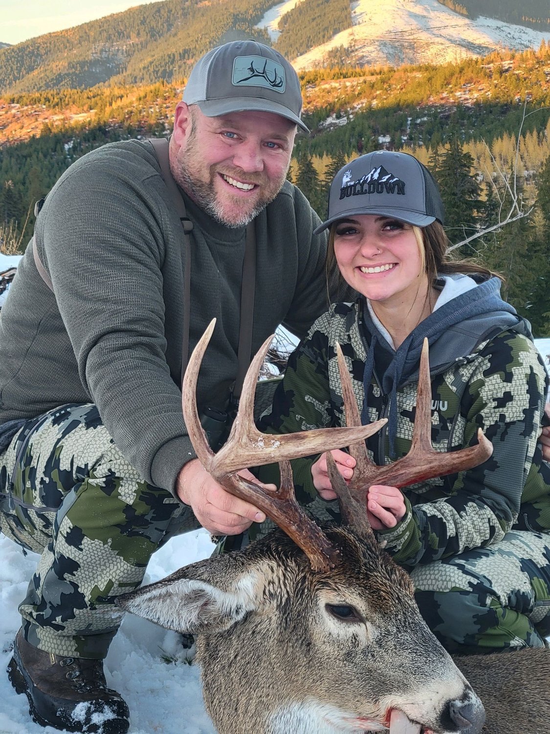 “Jessa Lenzi went hunting in Northern Idaho for her 18th birthday. She harvested this beautiful whitetail buck on Thanksgiving day with her dad.” — submitted by KCL Excavating Inc.
