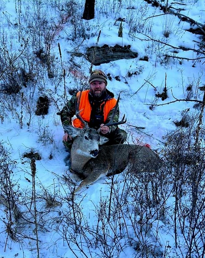 “Wes Owens and his deer, Saturday, Nov. 19. This was shot in Montana; however the hunter is a Centralia resident. He said it took a few days but he's pretty sure it's the biggest bodied deer he's ever gotten.” — submitted by Jenn Holt