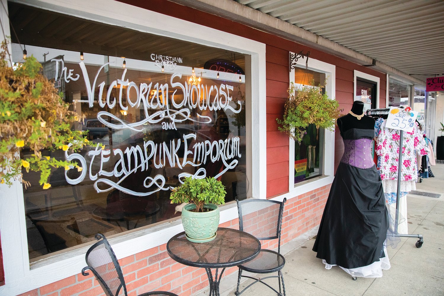 The Victorian Showcase and Steampunk Emporium is located at 529 North Tower Avenue in downtown Centralia.