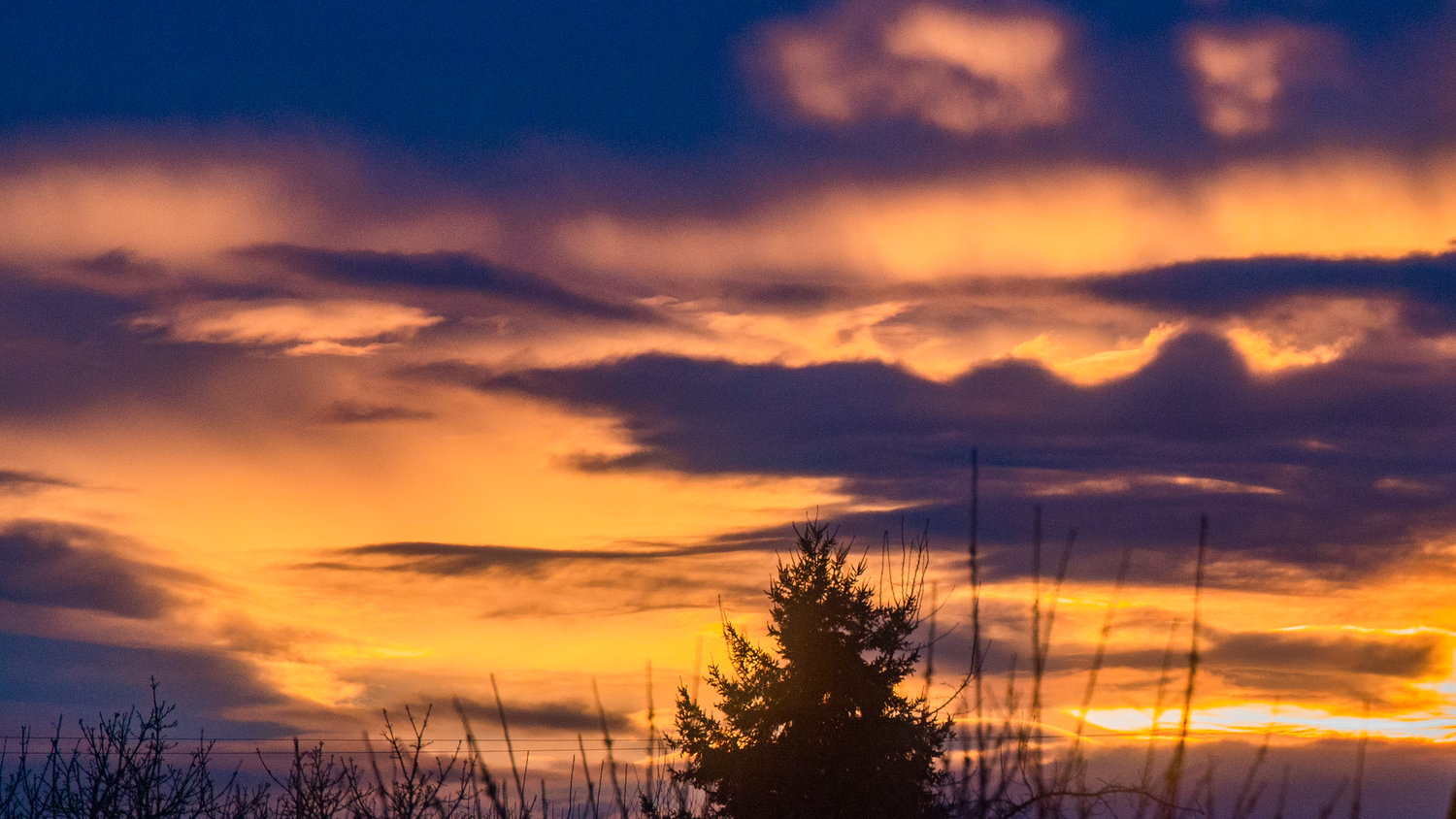 The Saturday sunset was a picturesque one. This photo was captured from Chehalis.