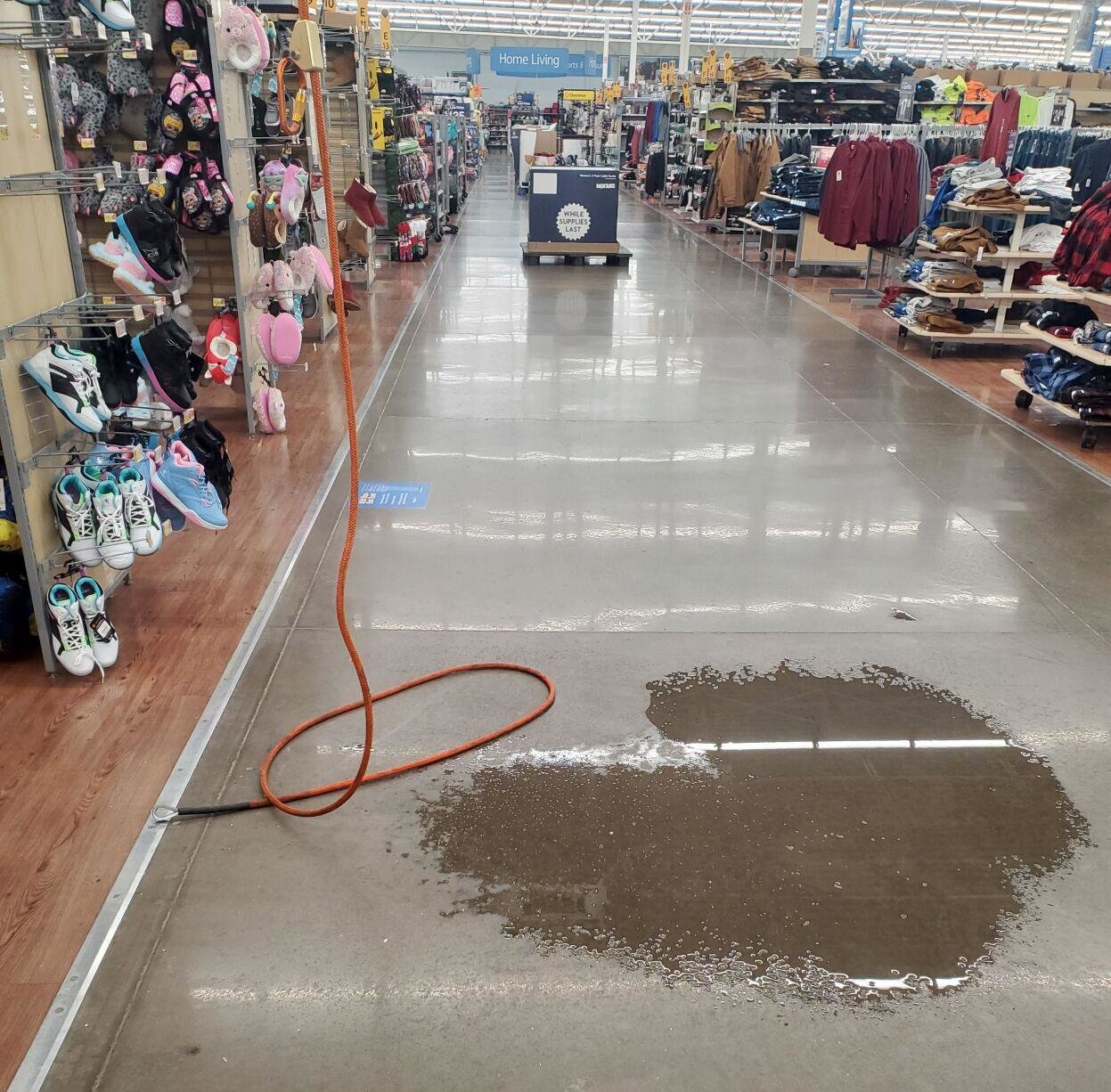 A rope and carabiner left behind after someone broke into the Woodland Walmart, police say.