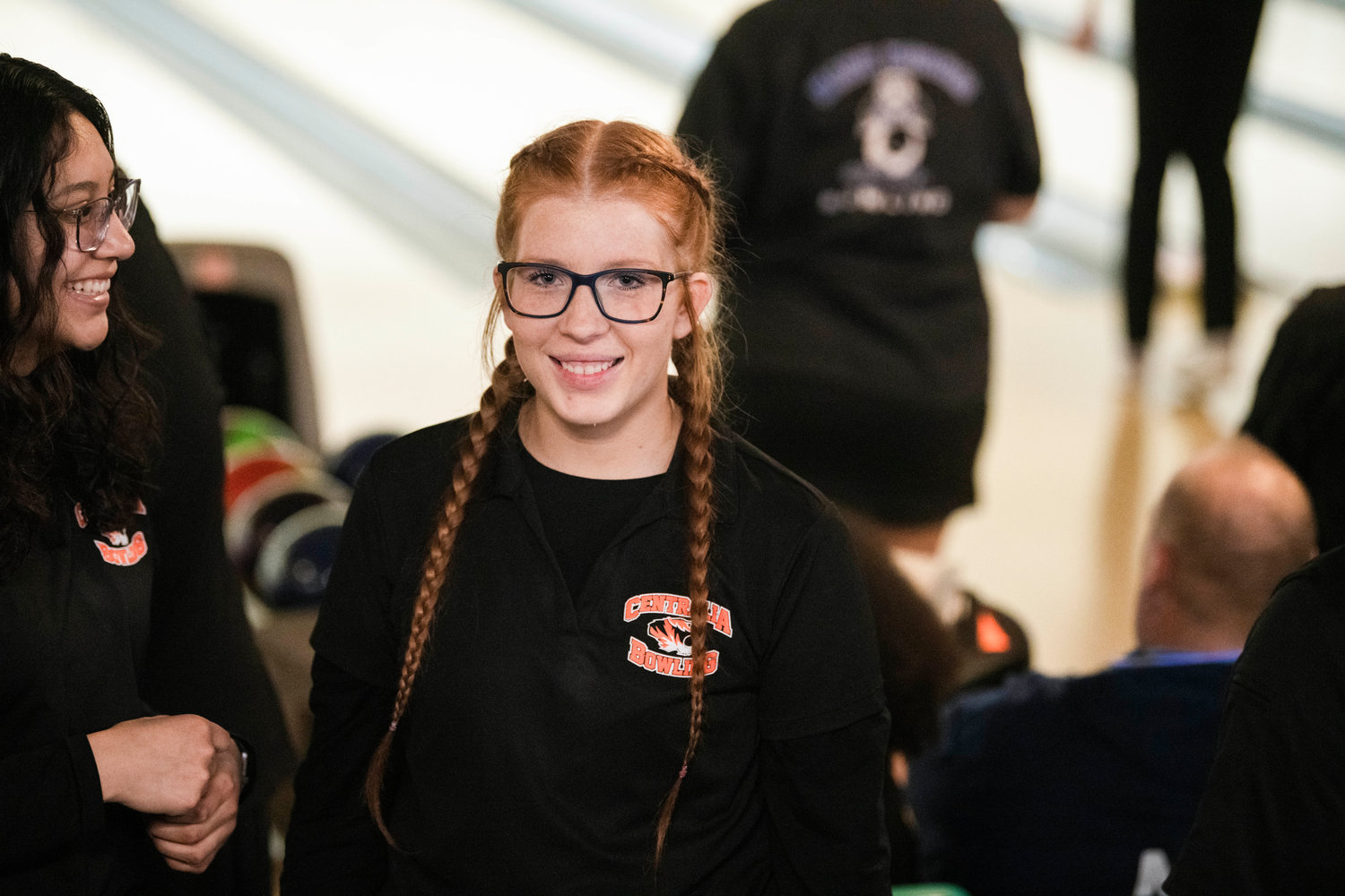 Centralia’s Bailee Spriggs smiles for a photo while bowling at Westside Lanes in Olympia.