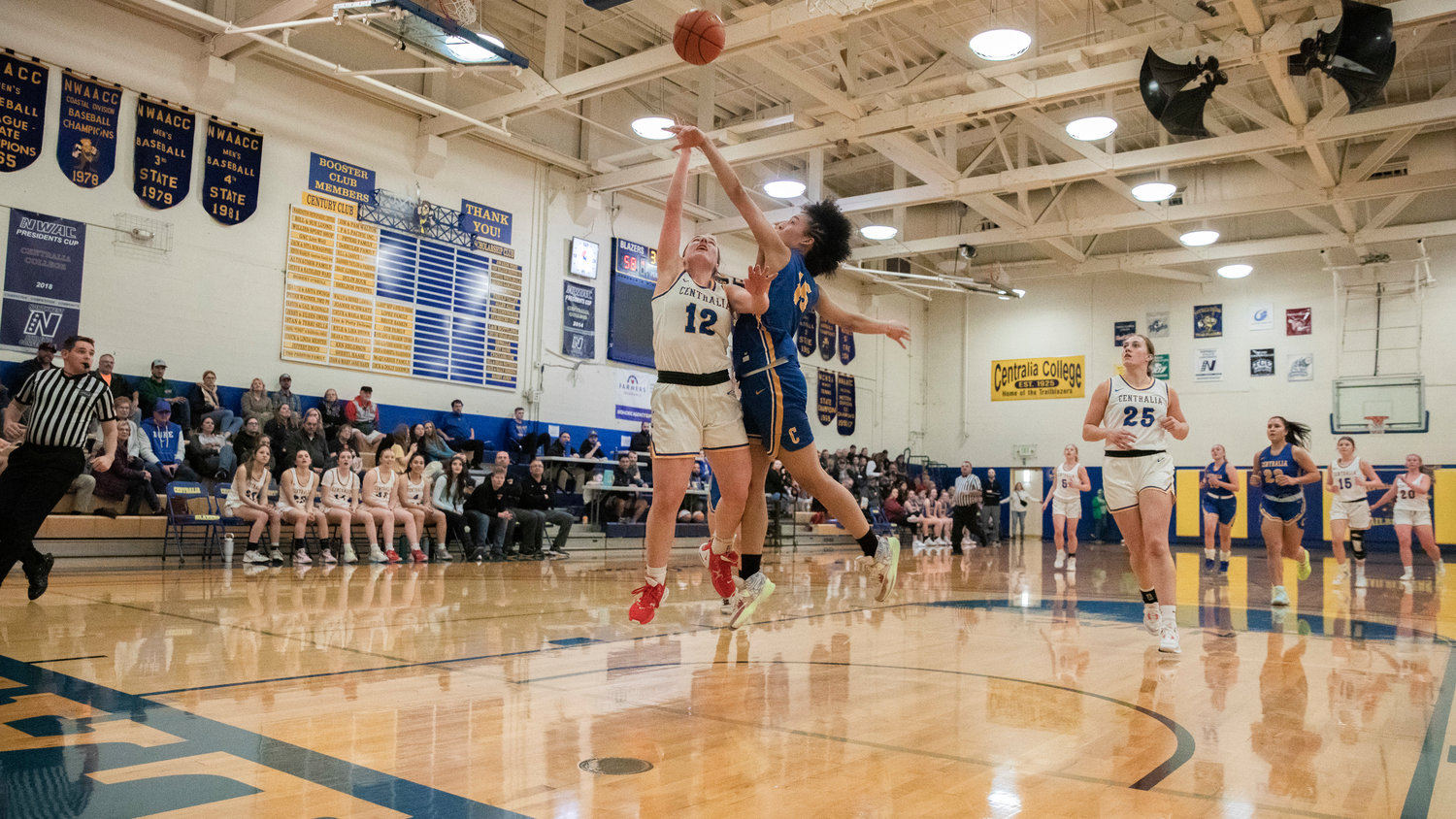 Mossyrock’s Caelyn Marshall looks to score during a Southwest Washington High School All-Star game at Centralia College Friday night.