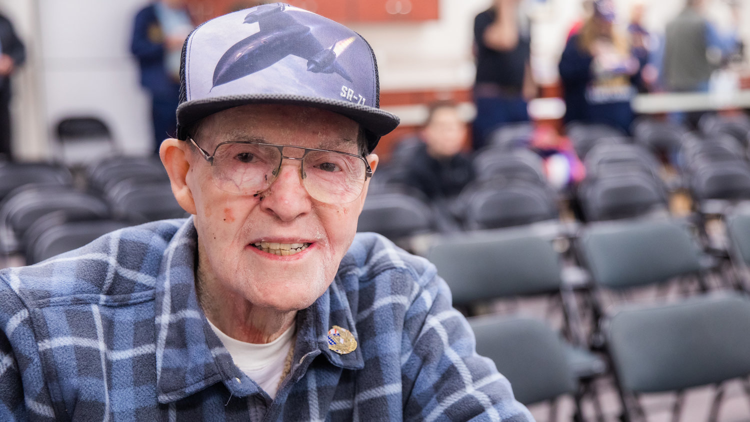 Ed Fund smiles for a photo on Veterans Day during the 25th anniversary of the Veterans Memorial Museum in Chehalis.