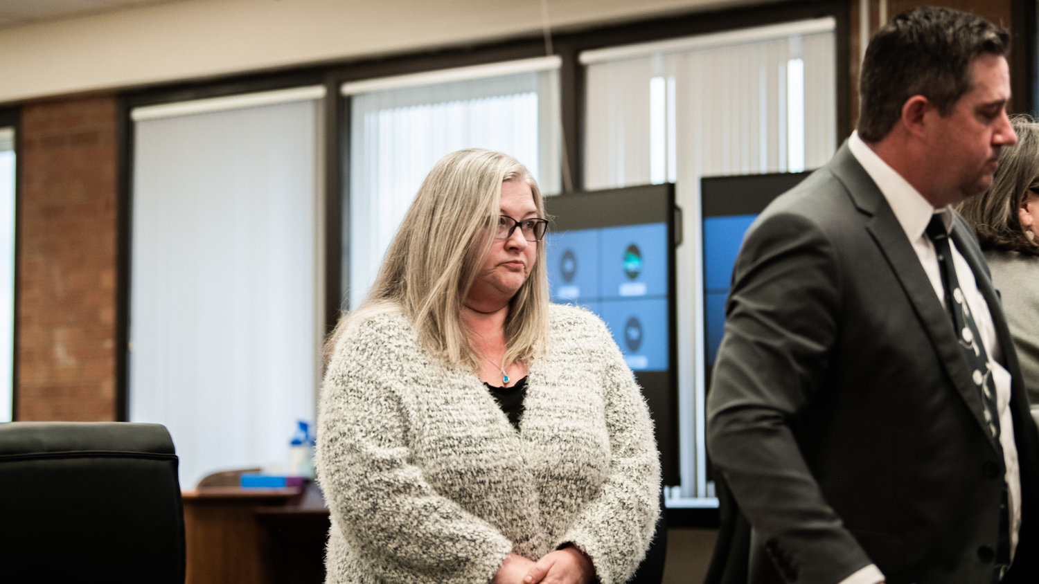 Jennifer Teitzel appears in Lewis County Superior Court Thursday, March 30, 2023.