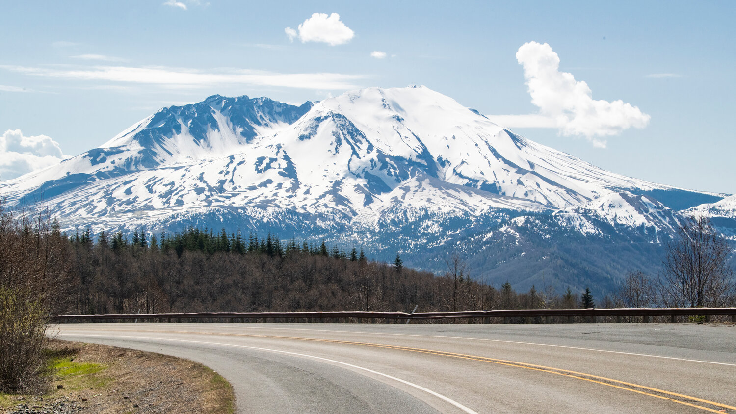 The road to Mount St. Helens is open and clear on Thursday, May 11.